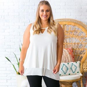 NWT Plus Size 3X Boutique Cream Tank